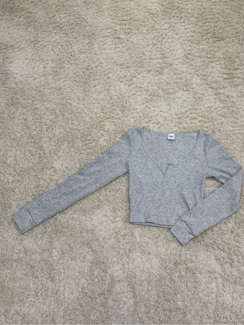 Aritzia (TNA) Cropped Waffle T-Shirt
